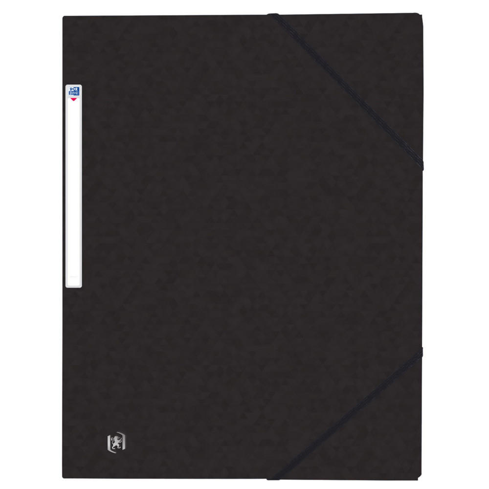 Oxford Chemise 3 rabats Top File + A4 lastique couverture carte noir