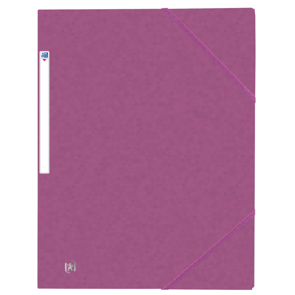 Oxford Chemise 3 rabats Top File + A4 lastique couverture carte prune