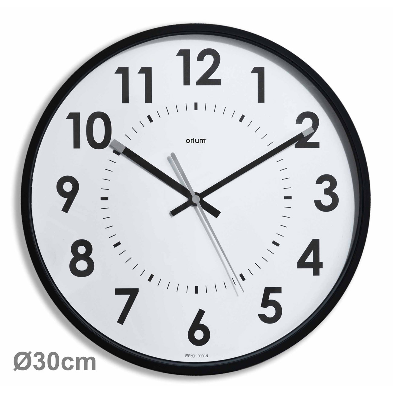 ORIUM Horloge murale silencieuse à diamètre 30cm