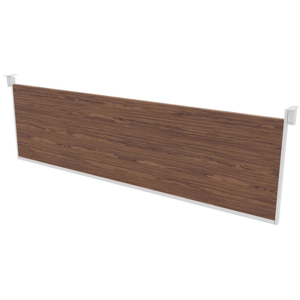 Voile de fond pour bureau Arold L.200 cm - Noyer support blanc