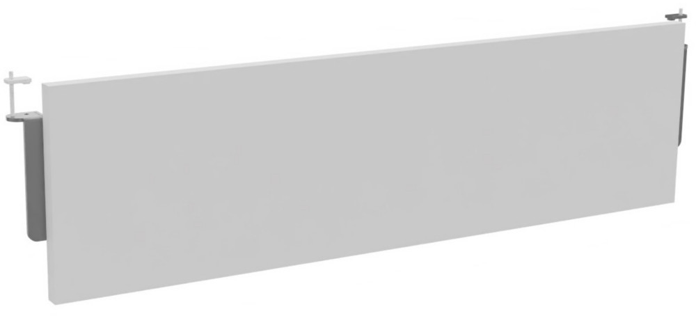 Voile de fond Burocolor Blanc pour bureau L.120 cm pieds Aluminium