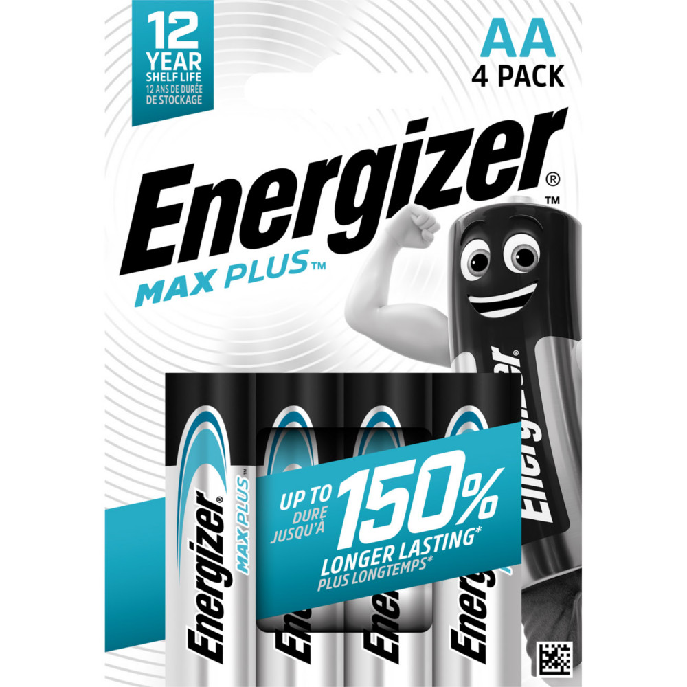 Energizer Pile alcaline AA / LR6 Max Plus - Lot de 4