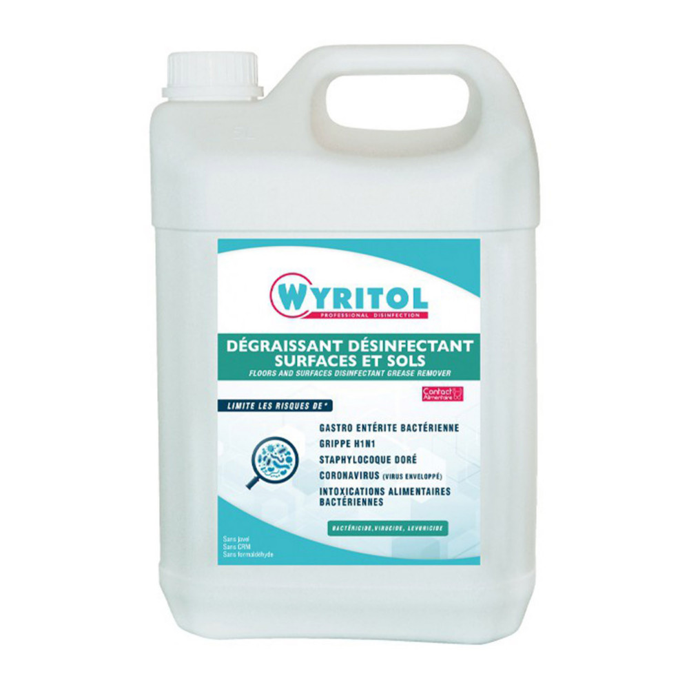 Wyritol Dgraissant dsinfectant surfaces et sols - Bidon 5L