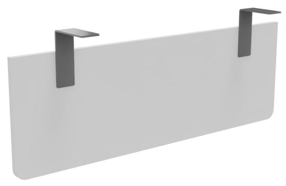 Voile de fond E-Link / Biospace pour bureau L.120 cm - Blanc - Fixations Aluminium
