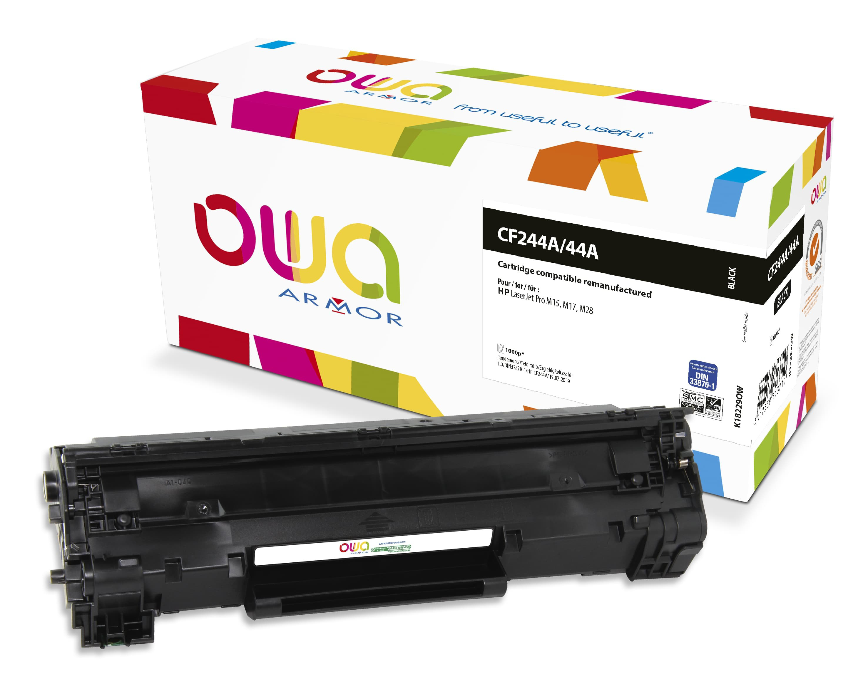 OWA Toner compatible HP CF244A - K18229OW - Noir