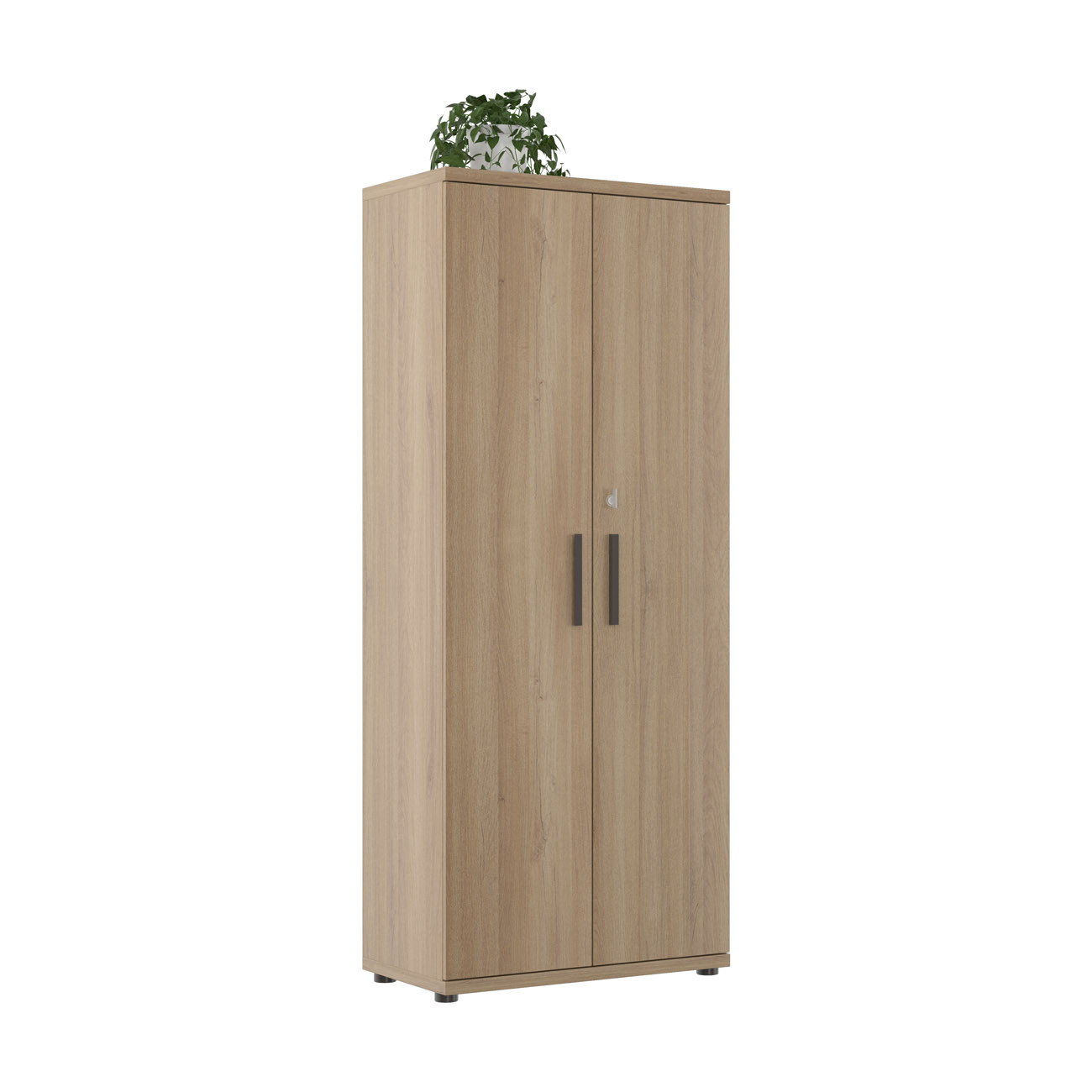 Armoire haute Osiris - L.80 x P.45 x H.194 cm - 2 portes - Chêne Bocage