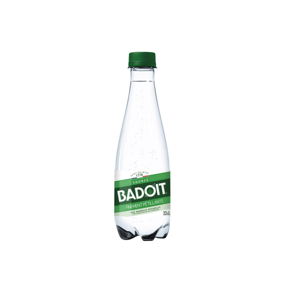 Badoit Eau minrale gazeuse finement ptillante - Lot 30 bouteilles 33 cl