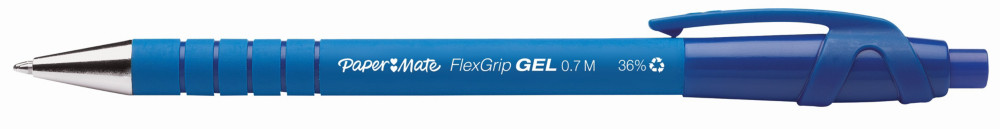 Paper Mate Flexgrip Gel - Stylo bille encre gel rtractable pointe moyenne 0,7 mm - Bleu