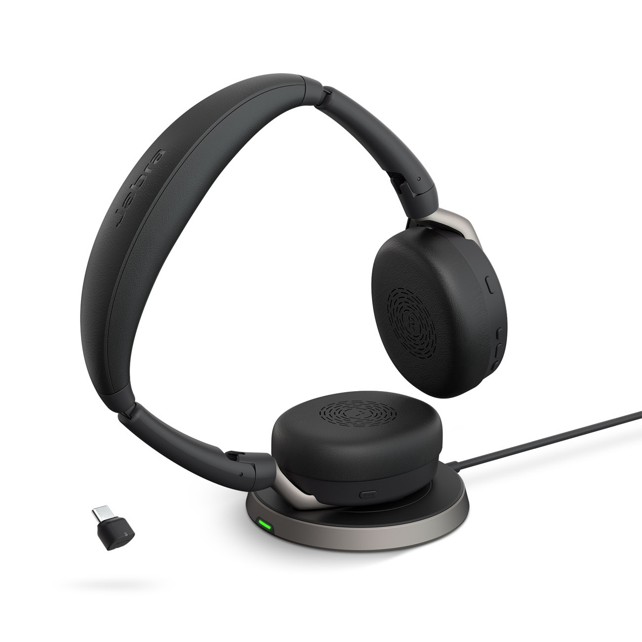 Micro-Casque Jabra Evolve2 65 Flex MS Stereo – Bluetooth, Suppresseur de Bruit Actif, Socle de Recharge - vue 6