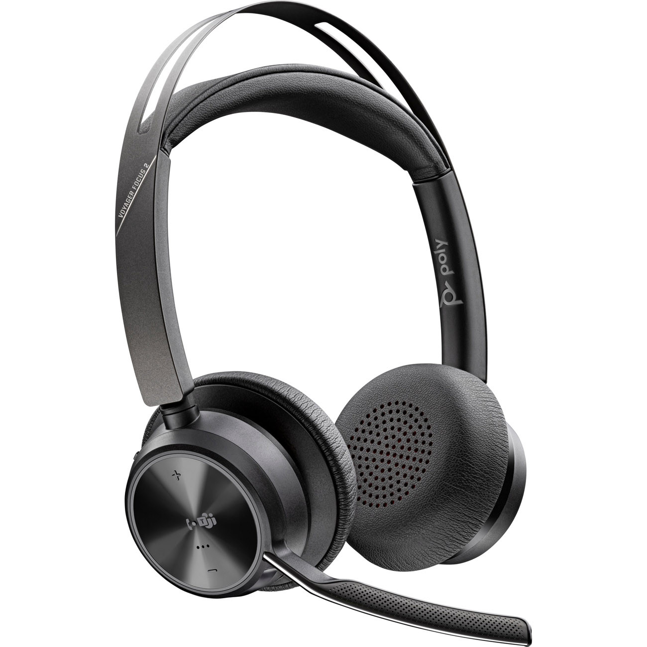 Poly Voyager Focus 2 Duo Casque sans fil Bluetooth + Dongle USB-C et adapteur USB-A