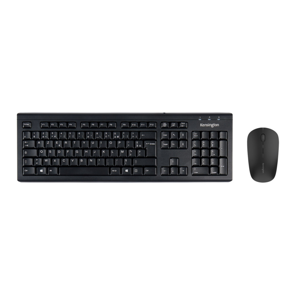 Kensington clavier et souris sans fil KM150 EQ avec dongle USB 2,4 GHZ - Noir
