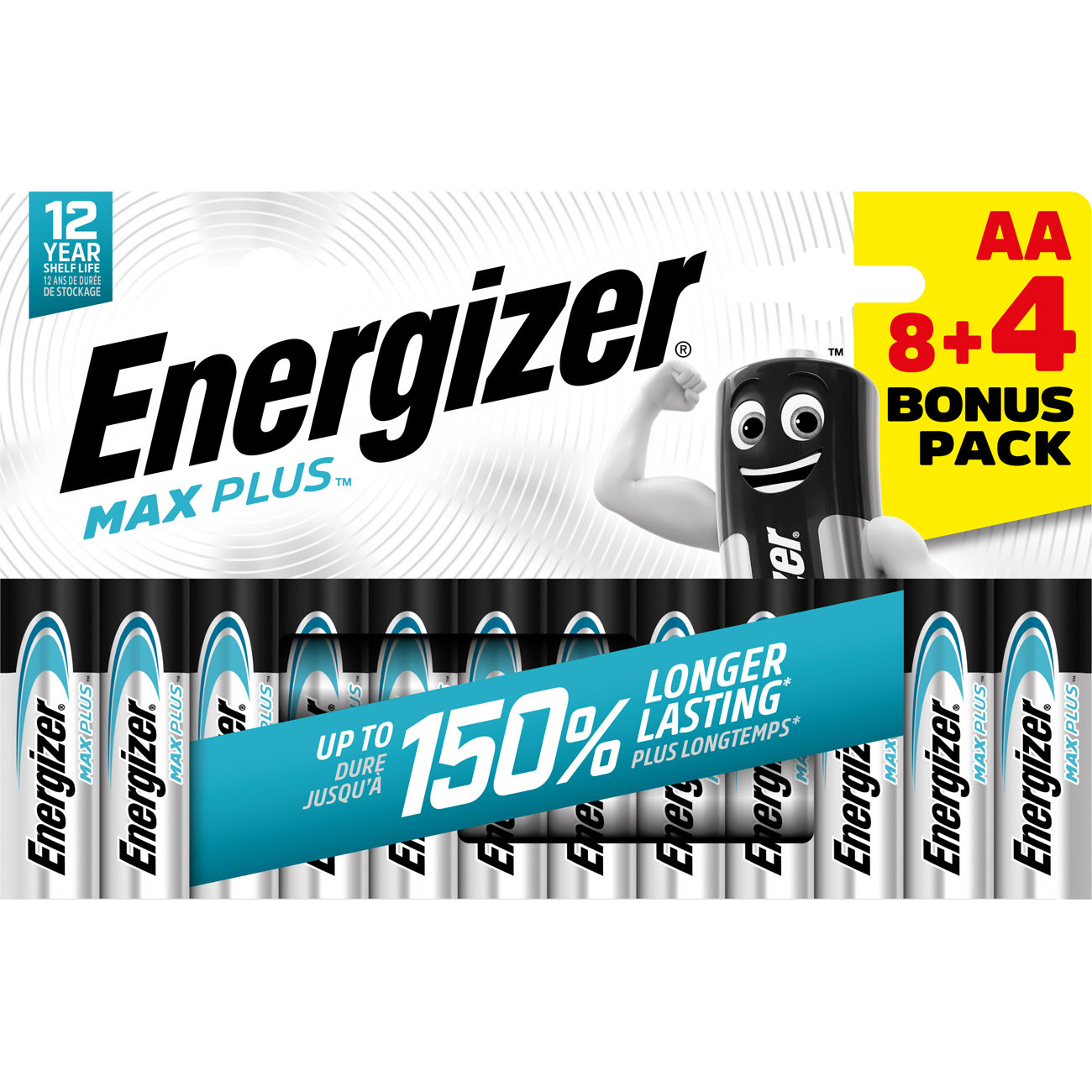 Piles alcalines Energizer Max Plus AA LR6 12 unités - vue 2