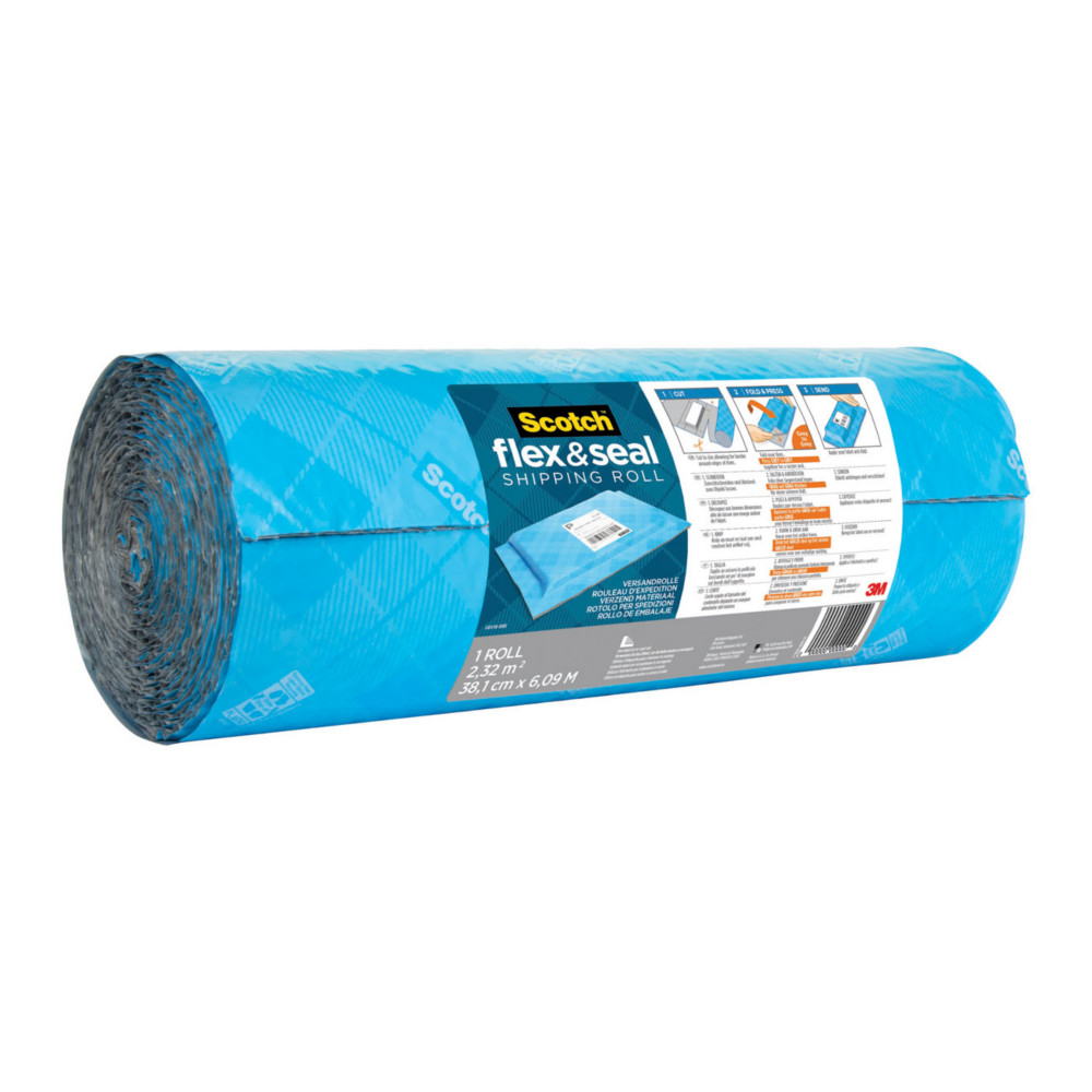 Scotch Rouleau d'expdition Flex Seal - 38 cm x 6 m - Bleu