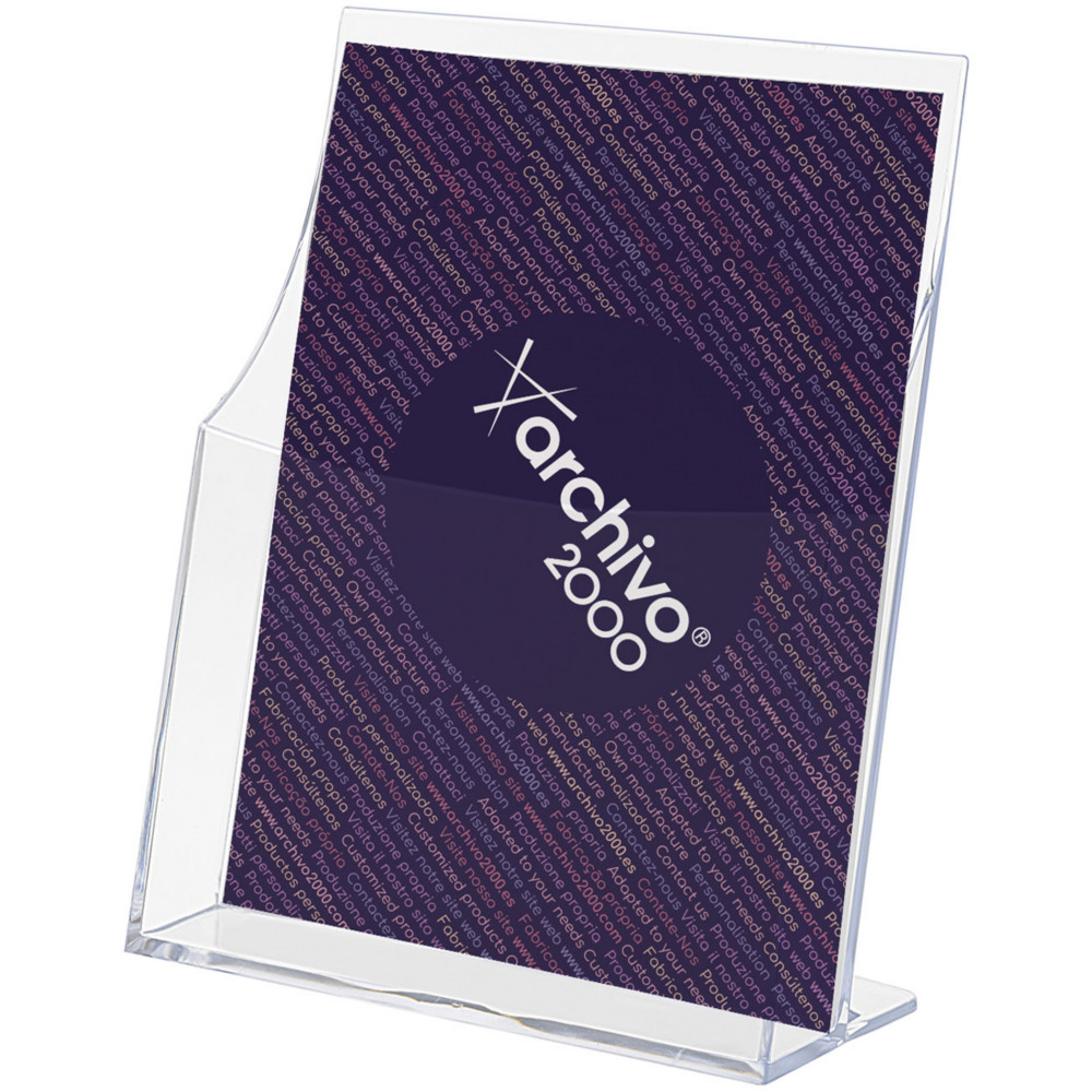 Archivo 2000 Prsentoir de table vertical format 1/3 de A4 transparent - 1 Case