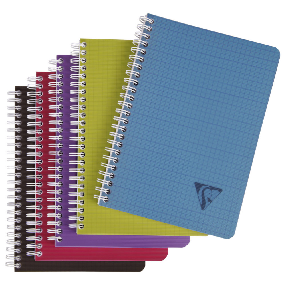 Clairefontaine Cahier  spirale Linicolor A5 14,8 x 21 cm - 90g - Petits carreaux 5x5 - 90 pages