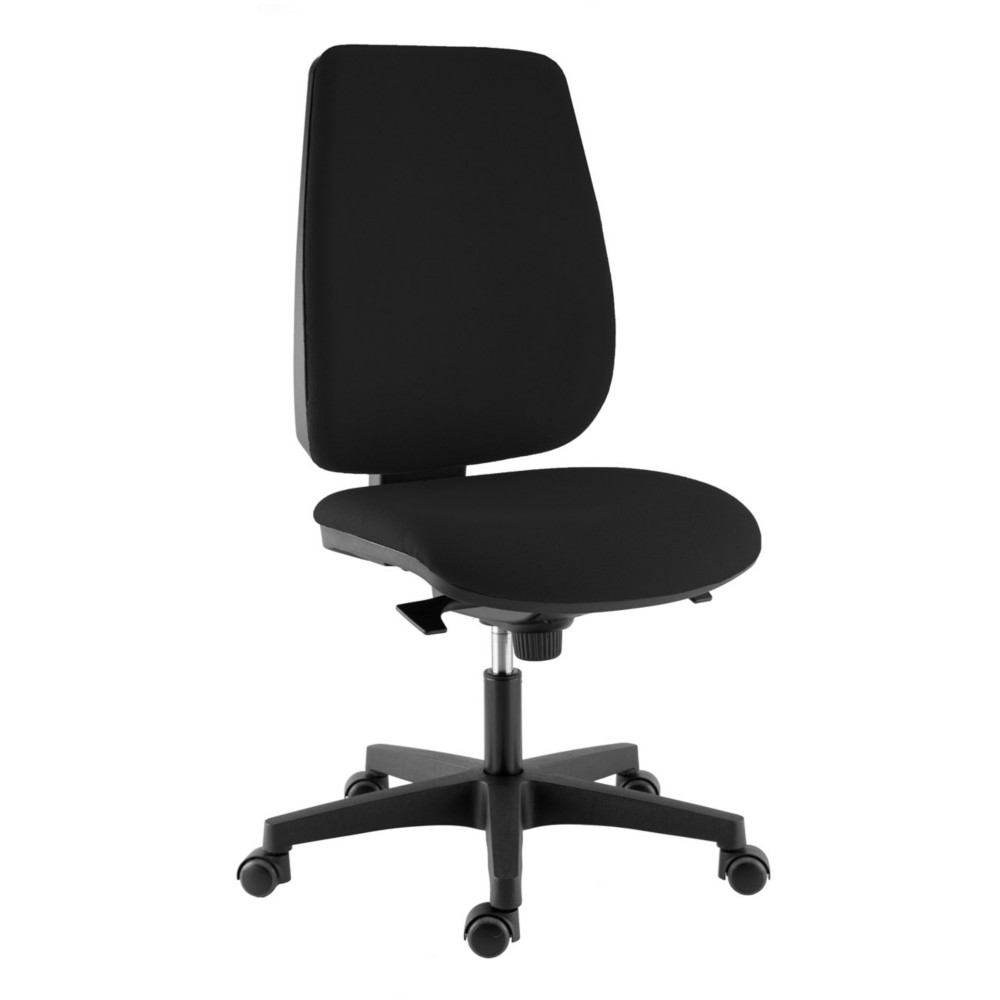 Sige de bureau LANA Tissu Trevira Noir Hauteur rglable - Dossier Roulettes