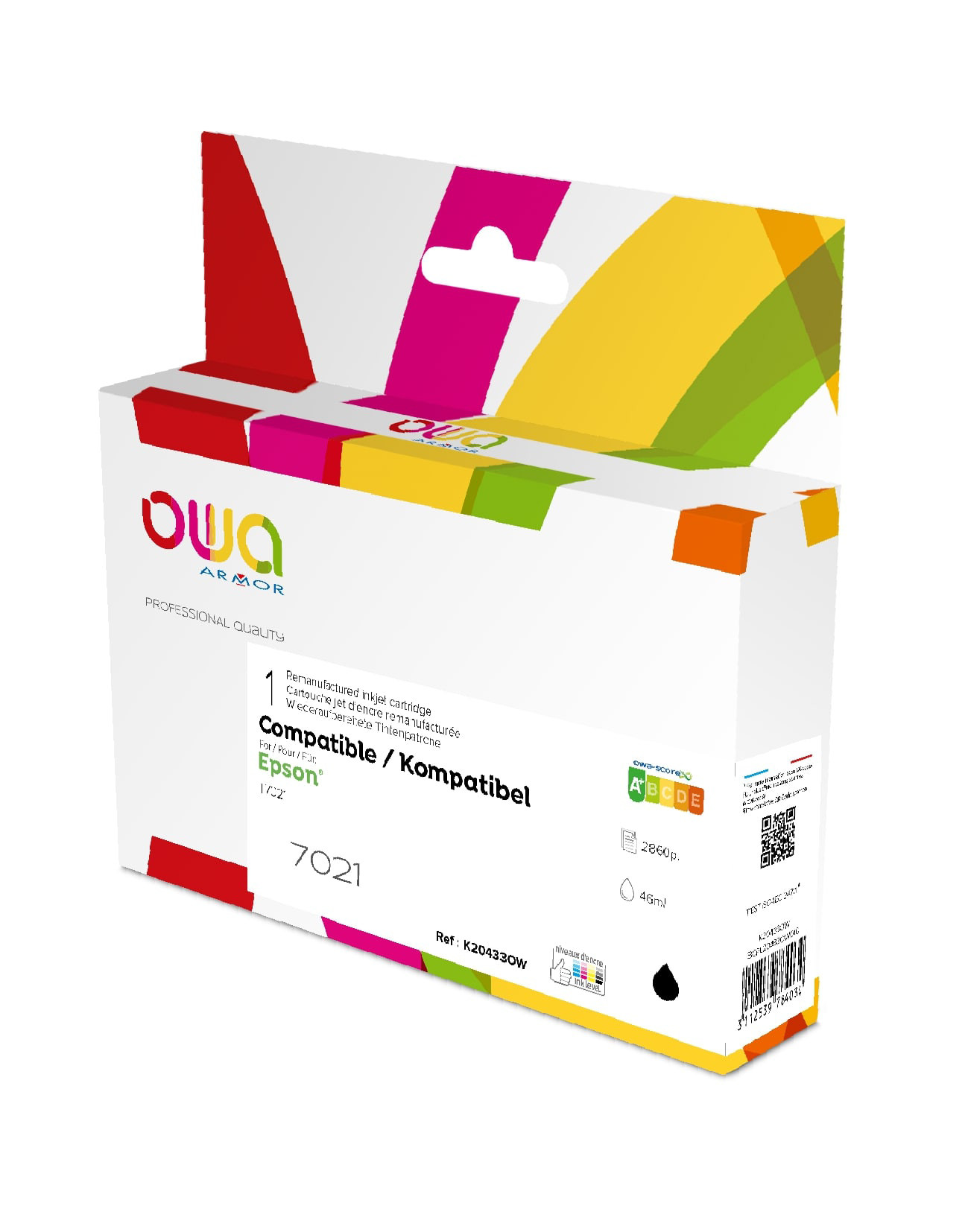OWA Cartouche d'encre compatible EPSON T7021 - K20433OW - Noir