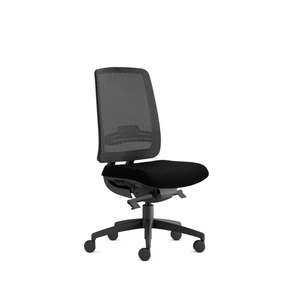 Sige de bureau Tarah maille filet / tissu Noir
