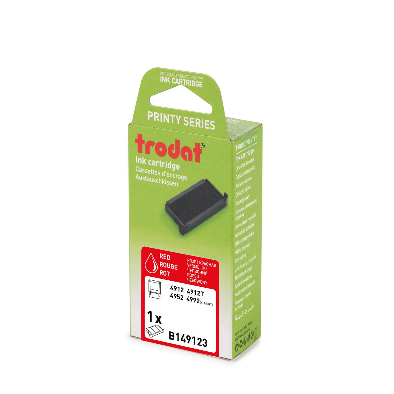 Trodat Cassette d'encre de rechange pour tampons Printy 4912 - Rouge