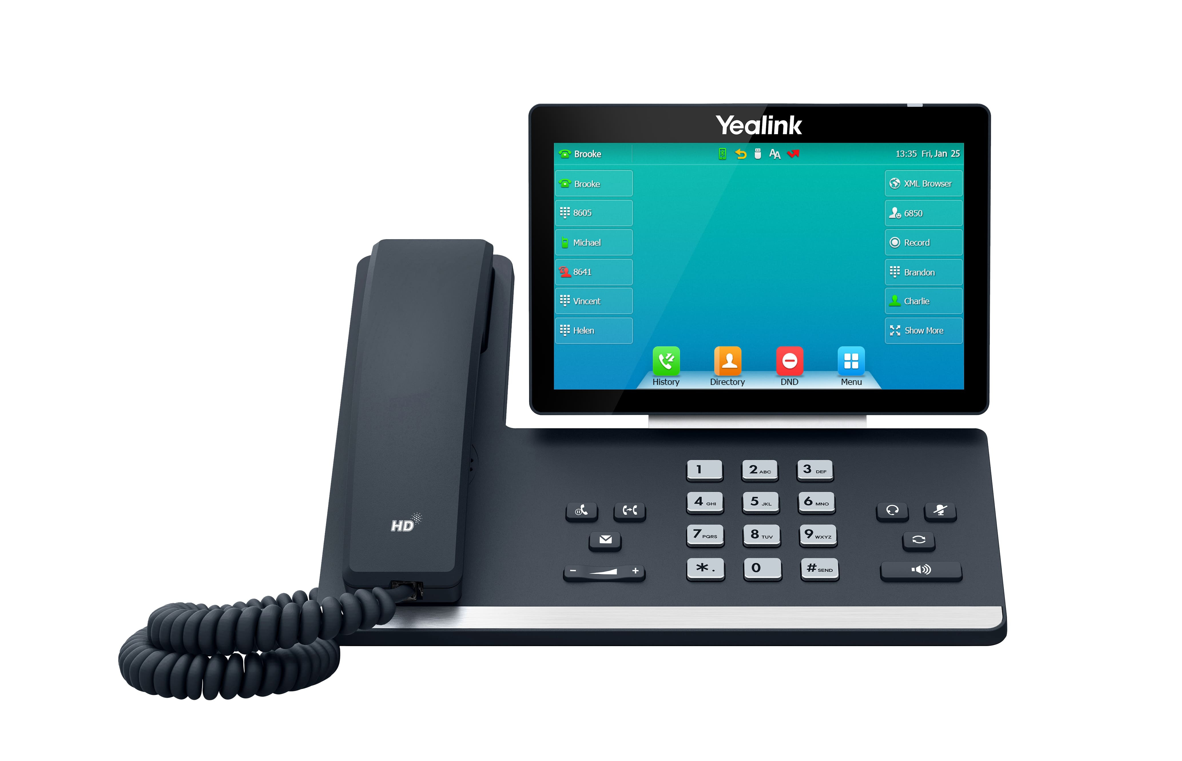 Téléphone IP Yealink SIP-T57W – Bluetooth, Écran LCD 7 pouces - vue 3