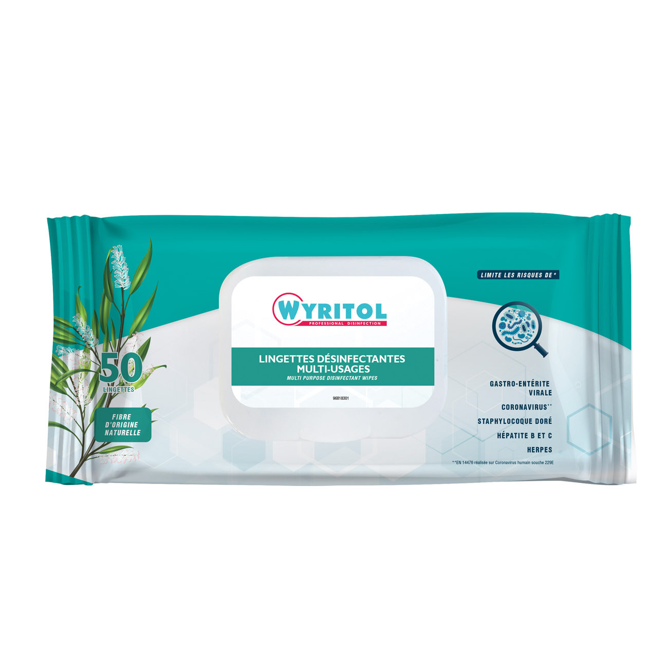Wyritol Lingettes désinfectantes multi-usages - Paquet de 50