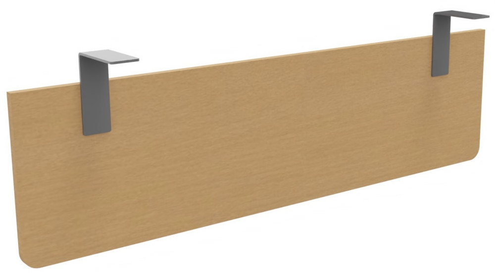 Voile de fond E-Link / Biospace pour bureau L.140 cm - Htre - Fixations Aluminium