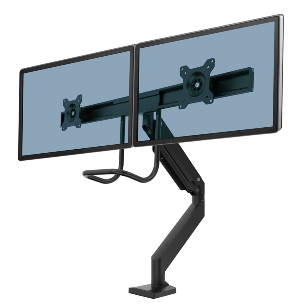 Fellowes Bras support cran double  barre transversale jusqu' 32 pouces - Noir