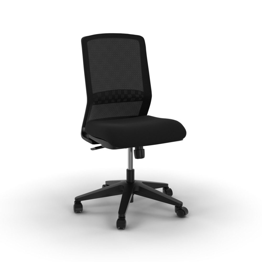 Sige de bureau Tekna Tissu polyester Rsille Noir Hauteur rglable - Dossier Roulettes