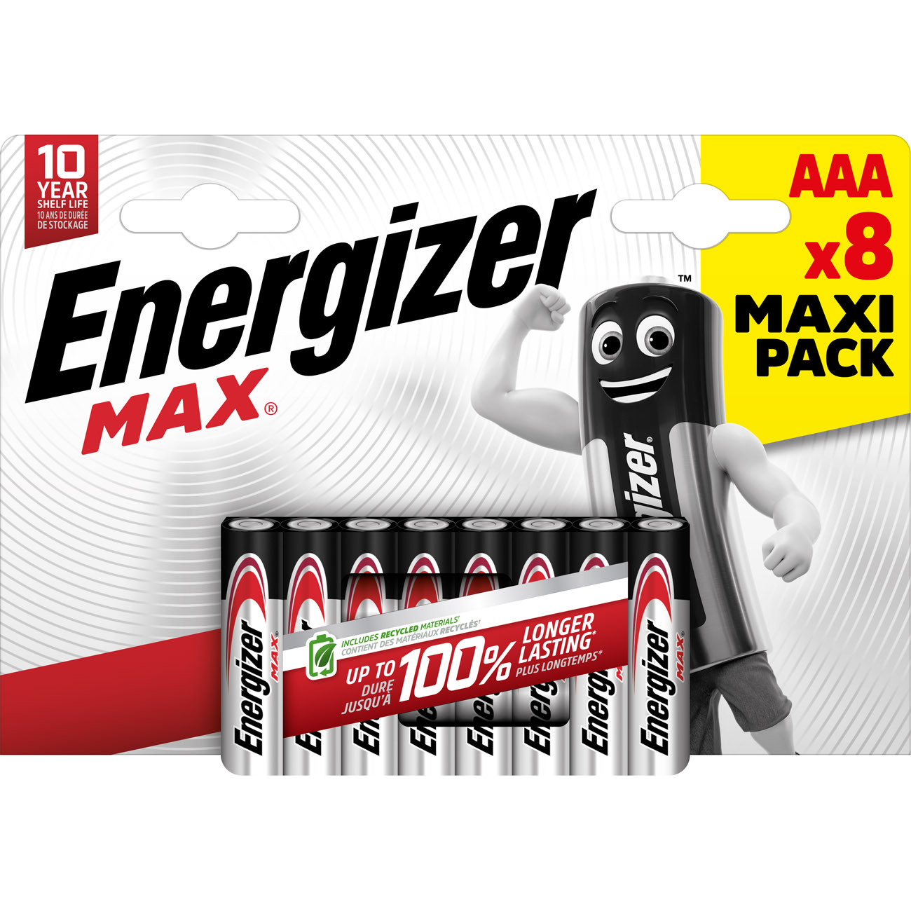 Energizer Pile alcaline AAA / LR3 Max - Lot de 8