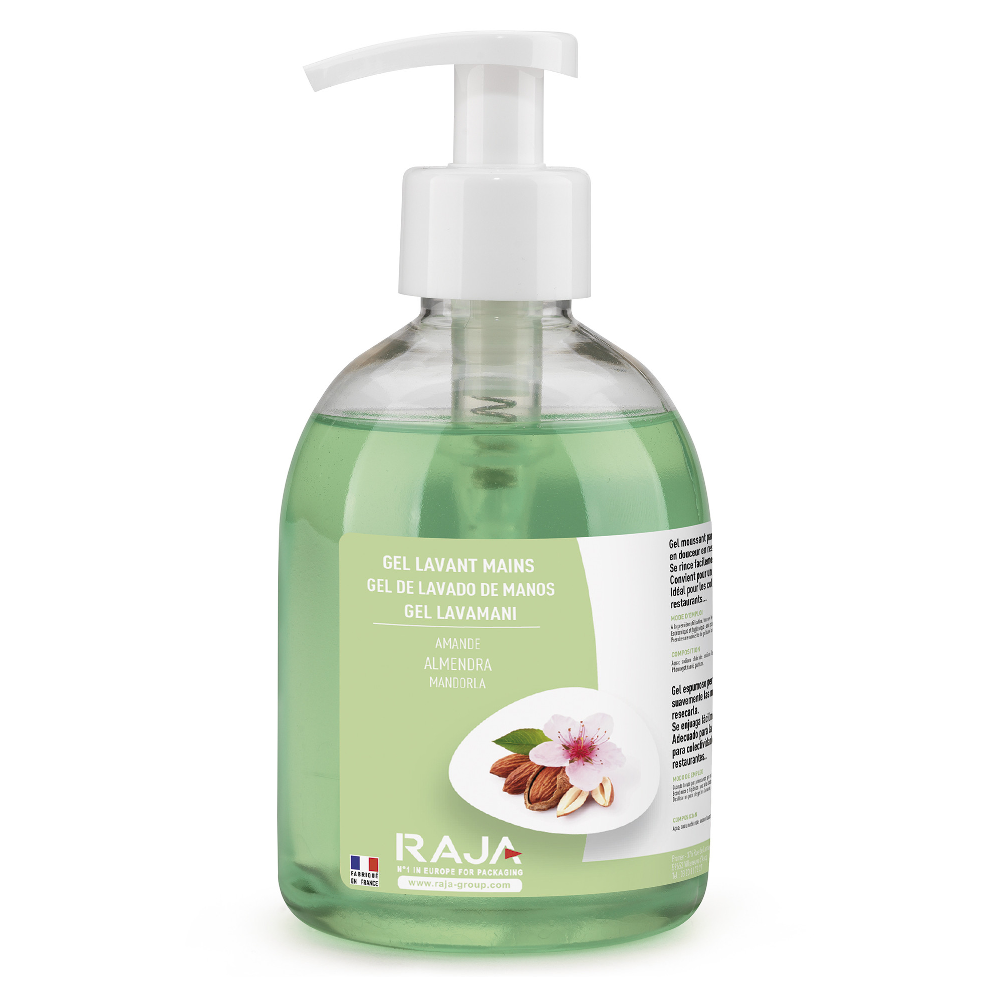 RAJA+Creme+lavante+pour+les+mains+-+Amande+-+Flacon+pompe+300+ml