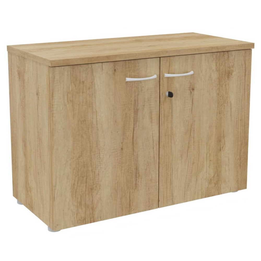Armoire basse portes battantes L.100 x P.48 x H.72 cm - Chne Nebraska