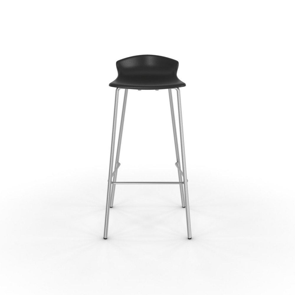 Tabouret haut de restauration Fingal - Assise polypropylne Noir