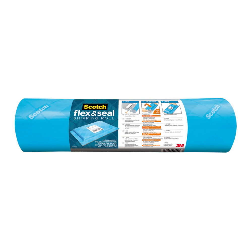 Scotch Rouleau d'expdition Flex Seal - 38 cm x 3 m - Bleu