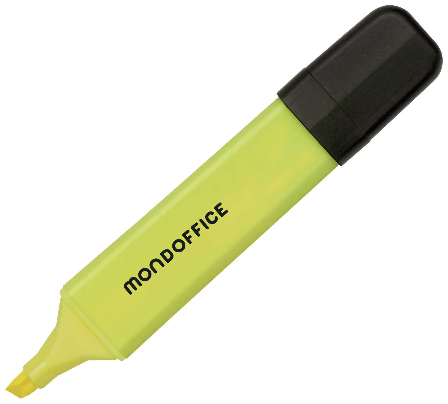 MONDOFFICE Surligneur pointe biseautée 1 et 5 mm - Jaune