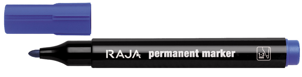 RAJA Marqueur permanent pointe ogive 1.5-3 mm - Bleu
