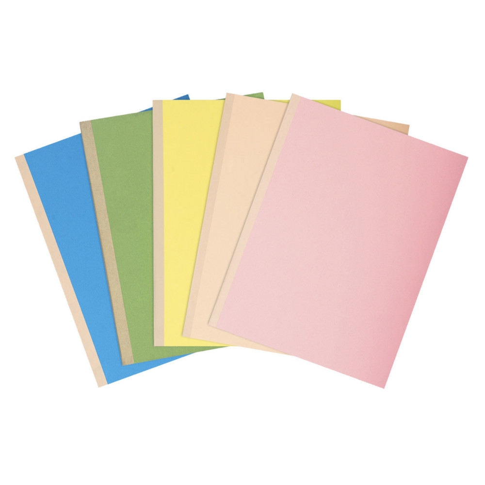 Exacompta Paquet de 10 chemises  dos toil, carte 320 grammes, dos 3cm, 24x32cm, coloris assortis
