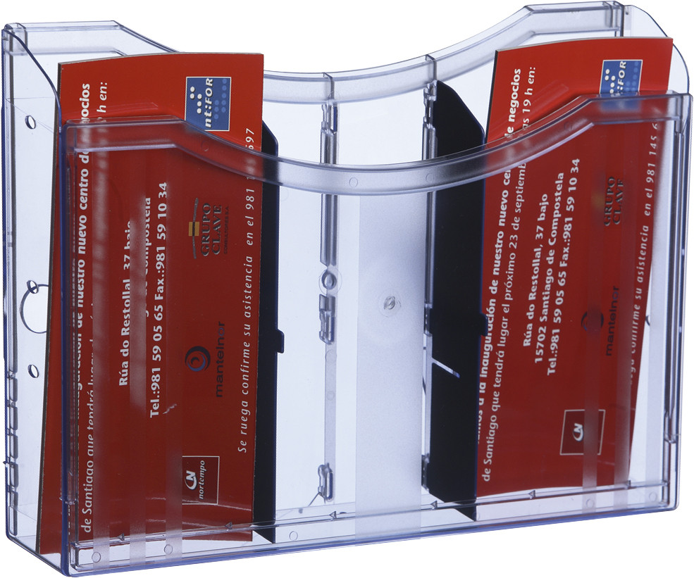 Archivo 2000 Corbeille murale honrizontale format A4 transparent bleut - 1 Case