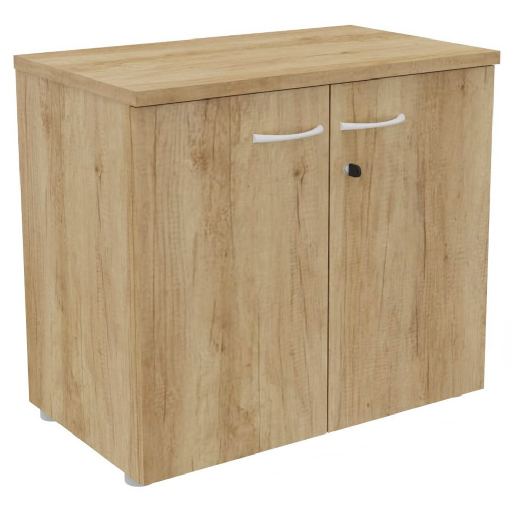 Armoire basse portes battantes L.80 x P.48 x H.72 cm - Chne Nebraska
