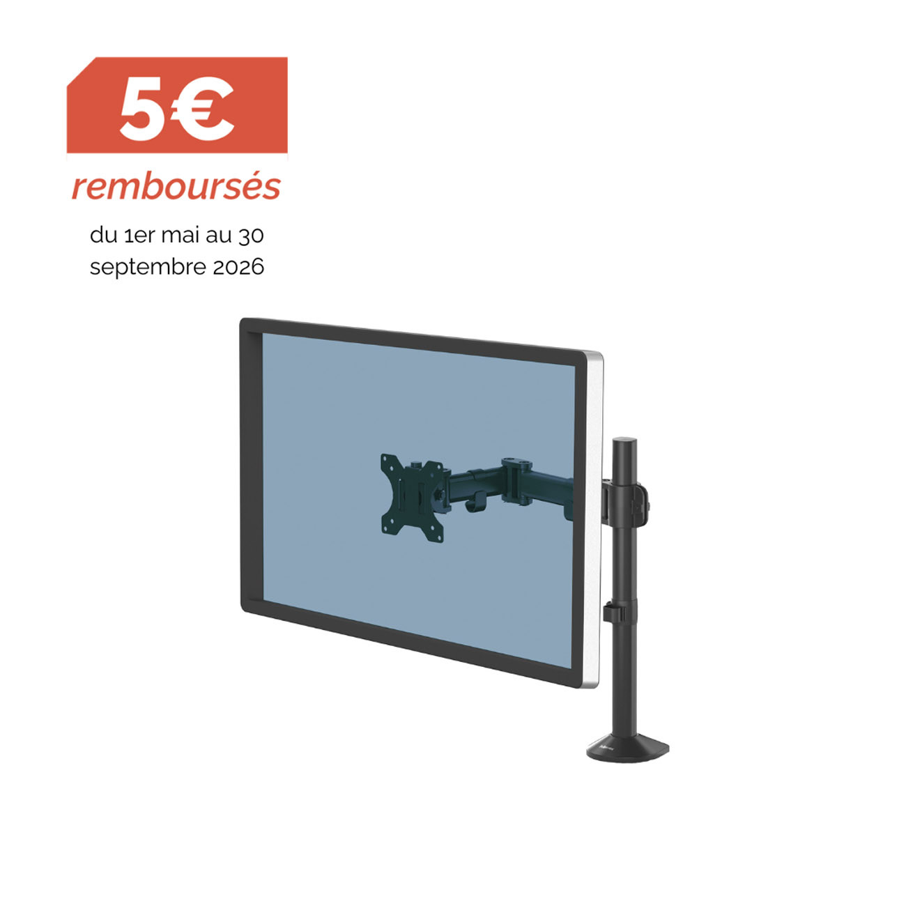 Fellowes Bras support écran simple Reflex jusqu'à 32 pouces - Noir