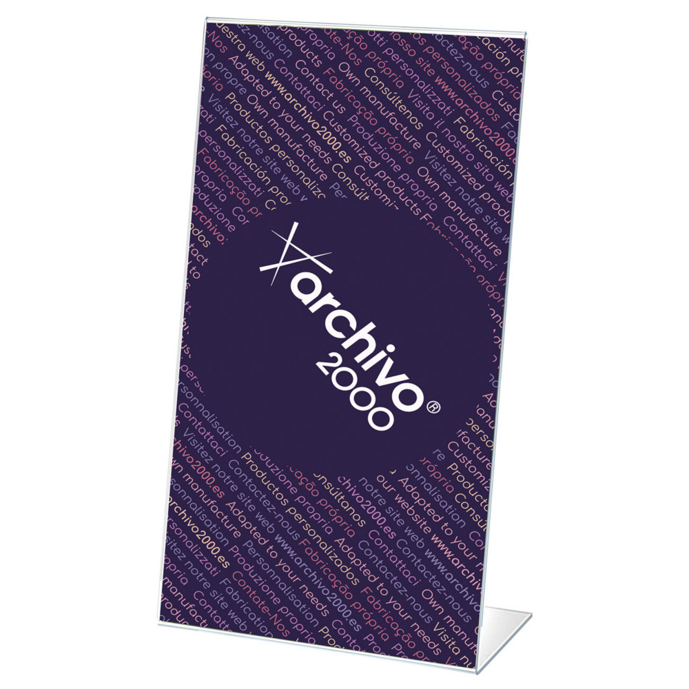Archivo 2000 Prsentoir de document vertical inclin format 1/3 de A4 - Transparent