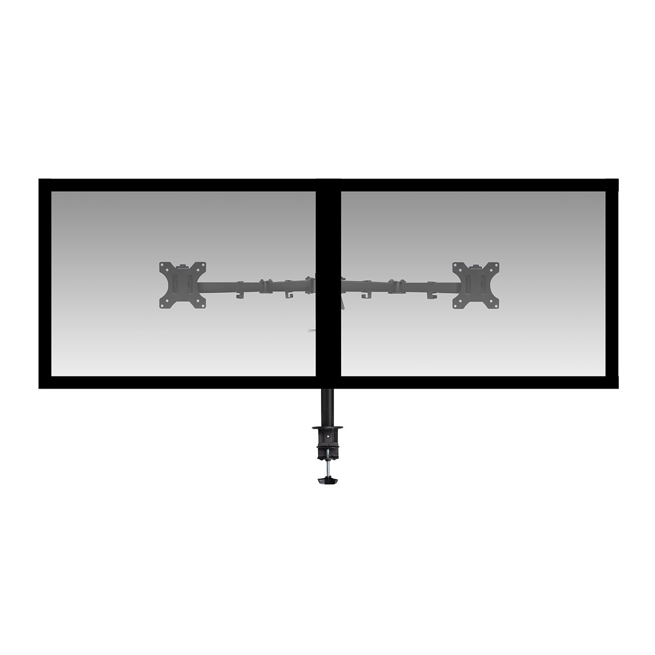 ACT Bras support écran double Ewent - Noir