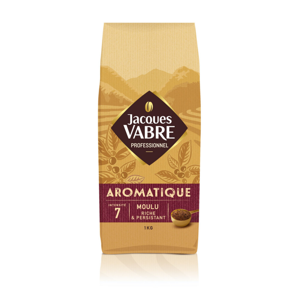 Jacques Vabre Caf moulu Aromatique mlange arabica et robusta - Intensit 7 - Paquet 1 kg
