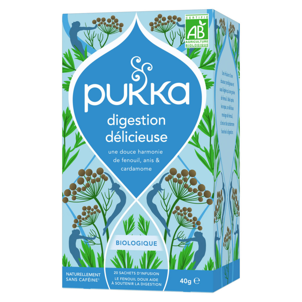 pukka Th Digestion dlicieuse anis fenouil cardamome - Biologique et quitable - Bote de 20 sachets