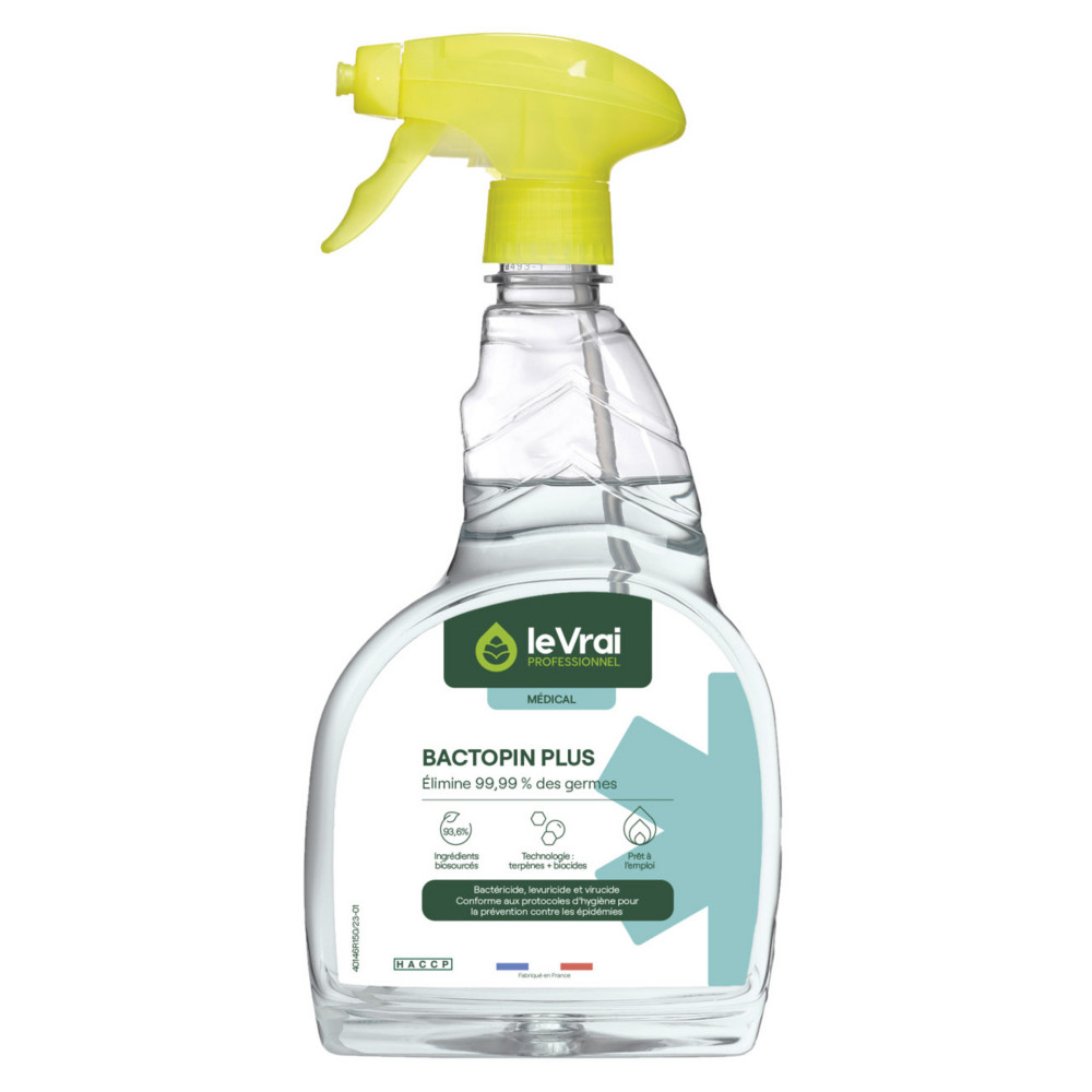 Le Vrai Spray dtergent dsinfectant Bactopin - Parfum Pin des landes - 750 ml