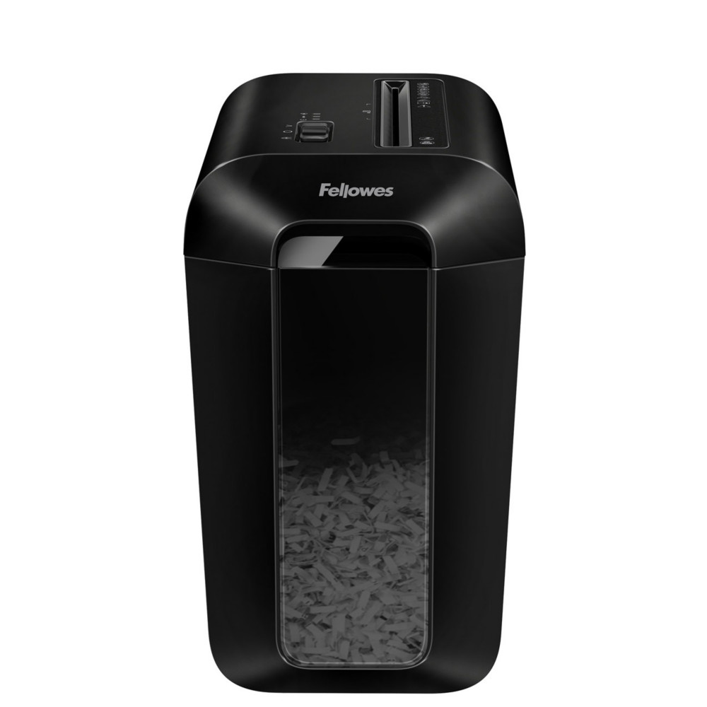 Fellowes Destructeur de documents LX65 coupe croise DIN P4 - 10 feuilles - Corbeille 22L - Noir