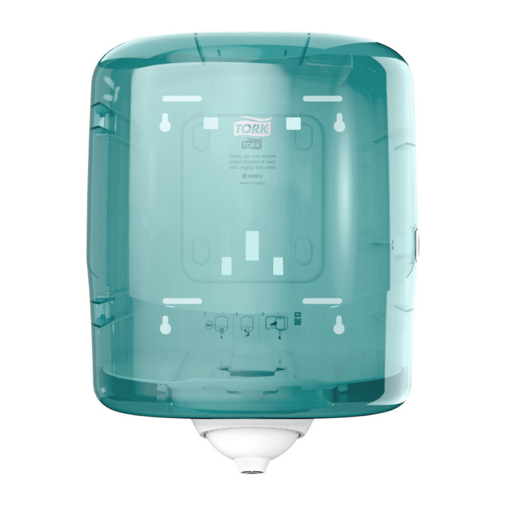 Tork Reflex Distributeur  dvidage central feuille--feuille M4 - Gamme Performance - Blanc et Turquoise
