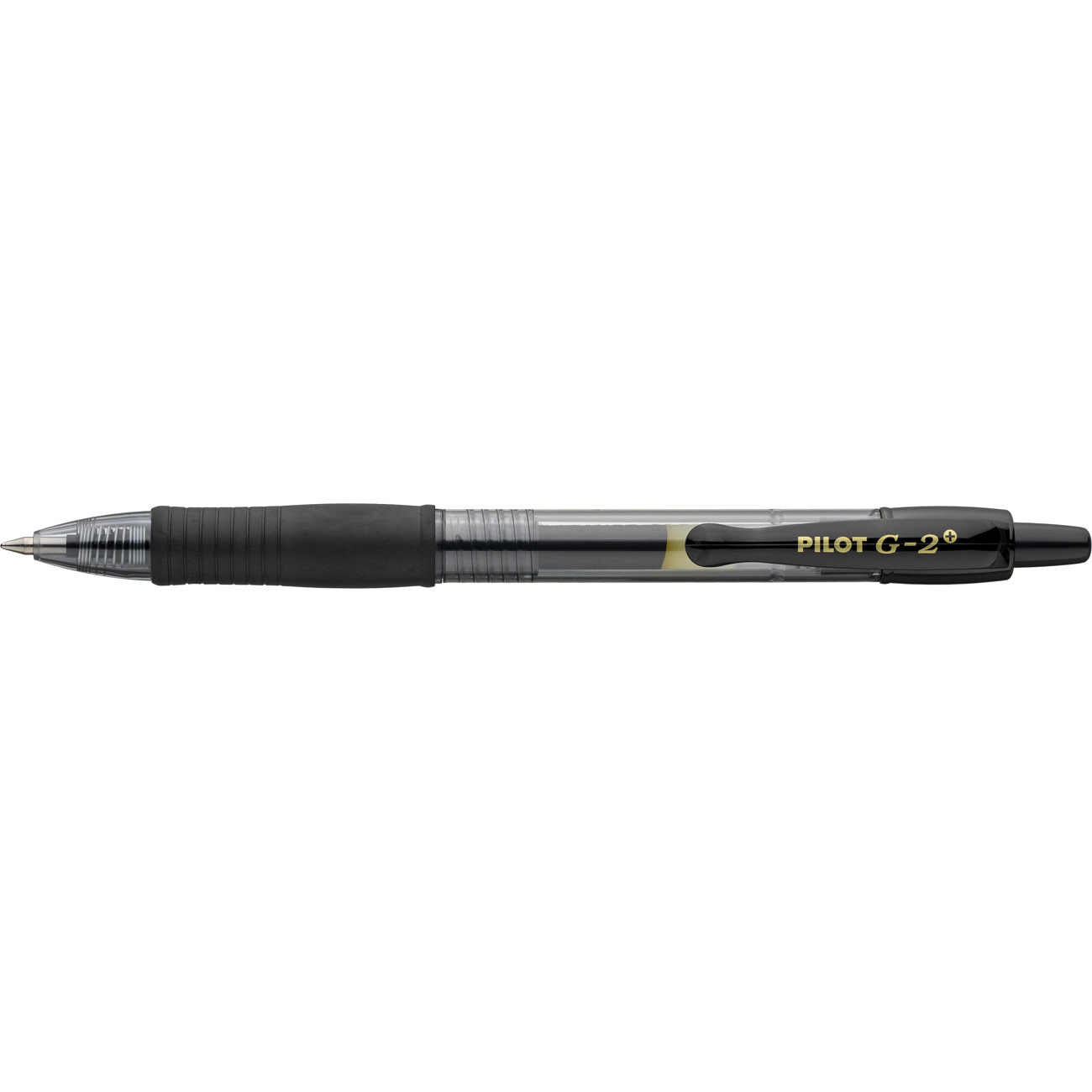 Pilot G2+ Stylo roller encre gel rétractable pointe moyenne 0,7 mm noir