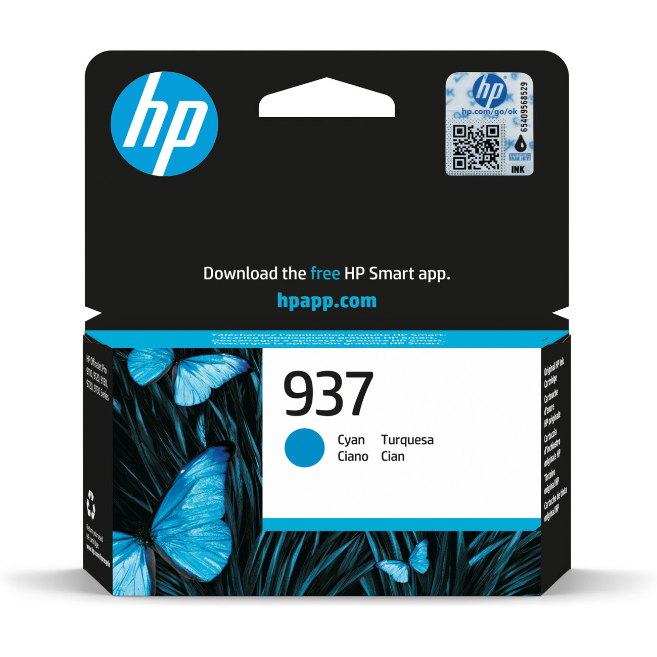 HP 937 Cartouche d'encre authentique 4S6W2NE Cyan - vue 3