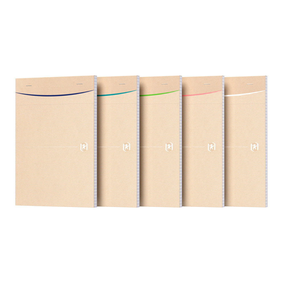 Oxford Bloc notes Touareg A5 14,8 x 21 cm - 90g - Papier recycl - Petits carreaux 5x5 - 160 pages