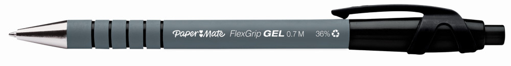 Paper Mate Flexgrip Gel - Stylo bille encre gel rtractable pointe moyenne 0,7 mm - Noir
